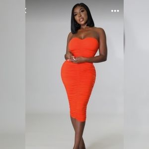 Orange Bodycon Dress